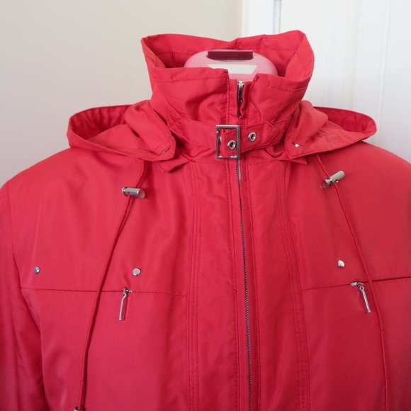 Misty Harbor RED Rain Jacket with Hood Lined Size 14 (K7) - Picture 6 of 9